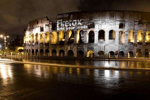 Firefox 5 anni Colosseo